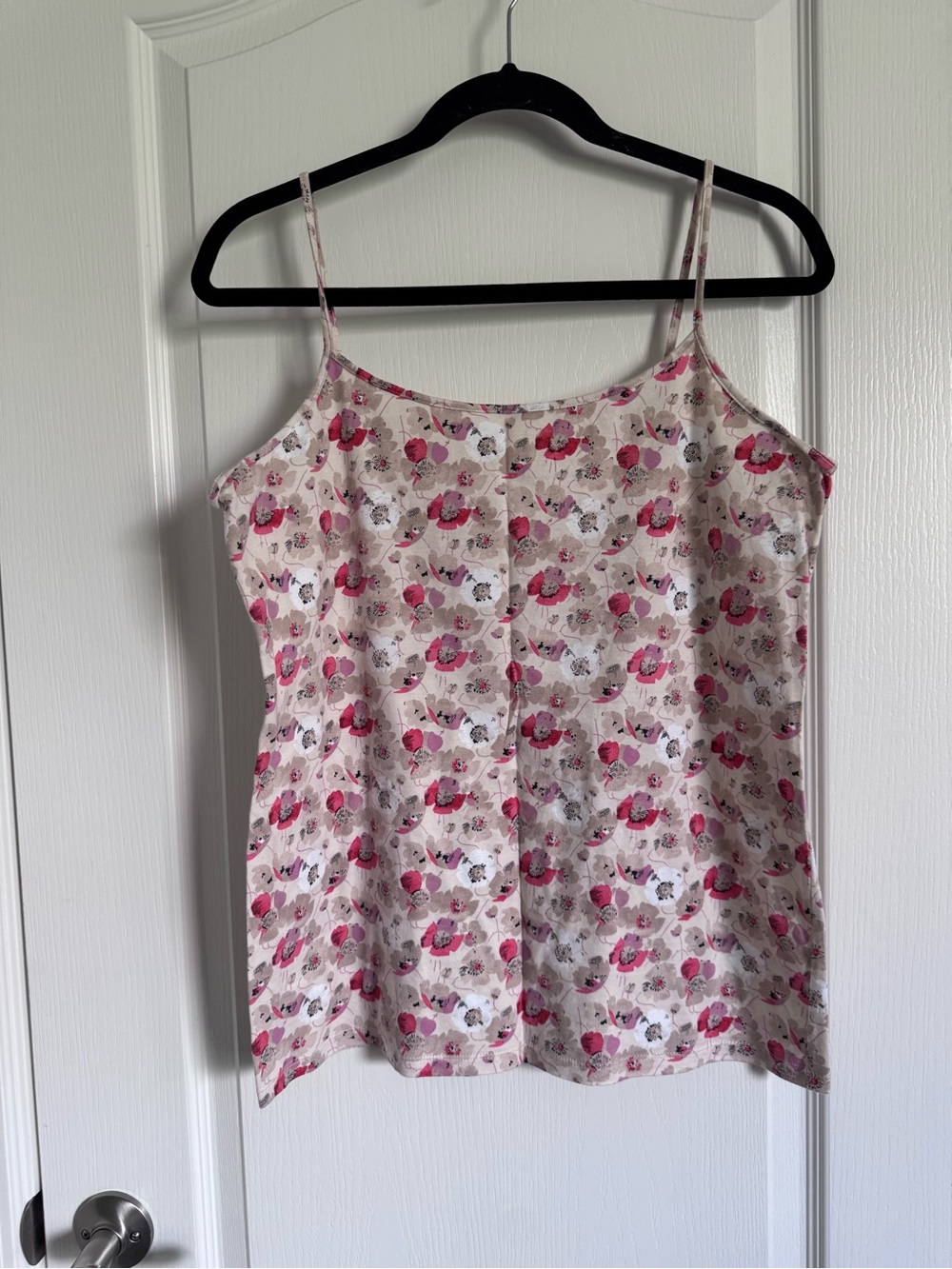 LOFT Pink Floral Spaghetti Strap Cami
